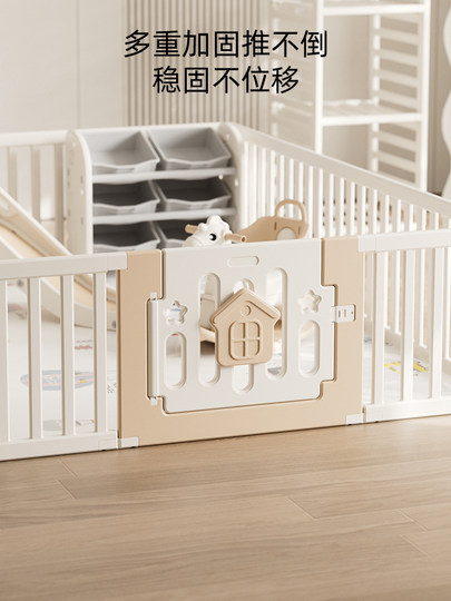 Baby Playpen with Crawling Mat for Indoor Use, Suitable for Infants and Children, Convertible into a Cabinet, Protective Fence for Learning to Walk in the Living Room