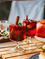 Animal glass senior girl network red girl high foot heat resistant glass creative Christmas special upscale vertical stripe