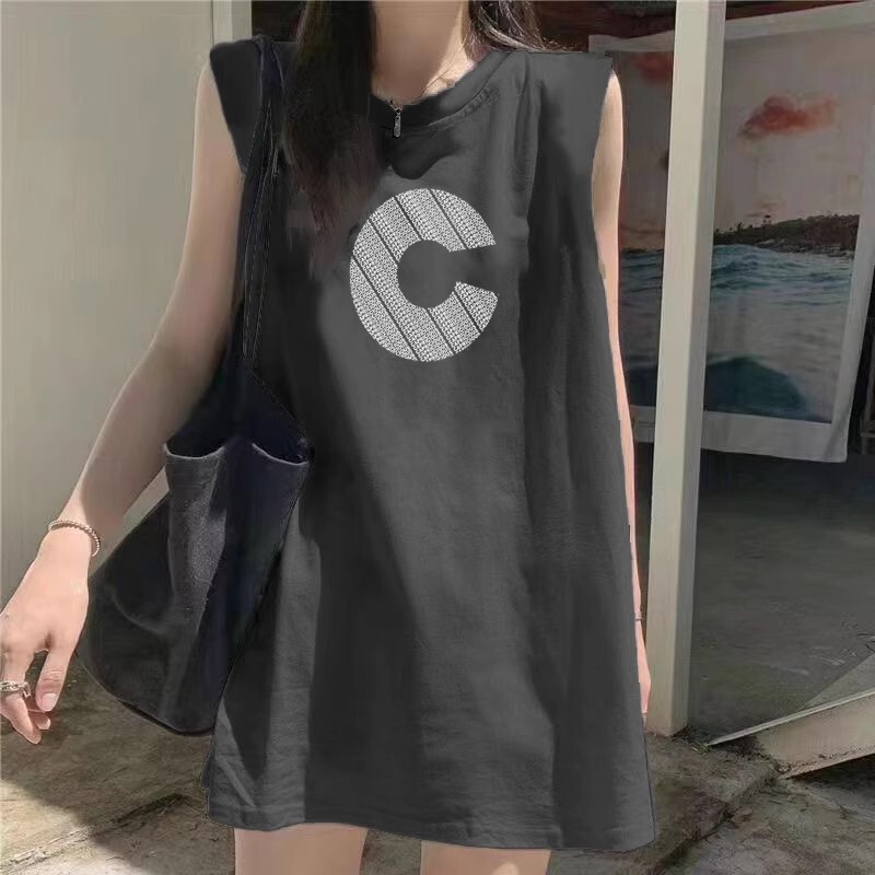 150kg Plus Size Versatile Slimming Pure Cotton Round Neck Sleeveless Vest 2024 Summer Lazy Style Sports Top for Chubby Women 150kg Plus Size Versatile Slimming Pure Cotton Round Neck Sleeveless Vest 2024 Summer Lazy Style Sports Top for Chubby Women