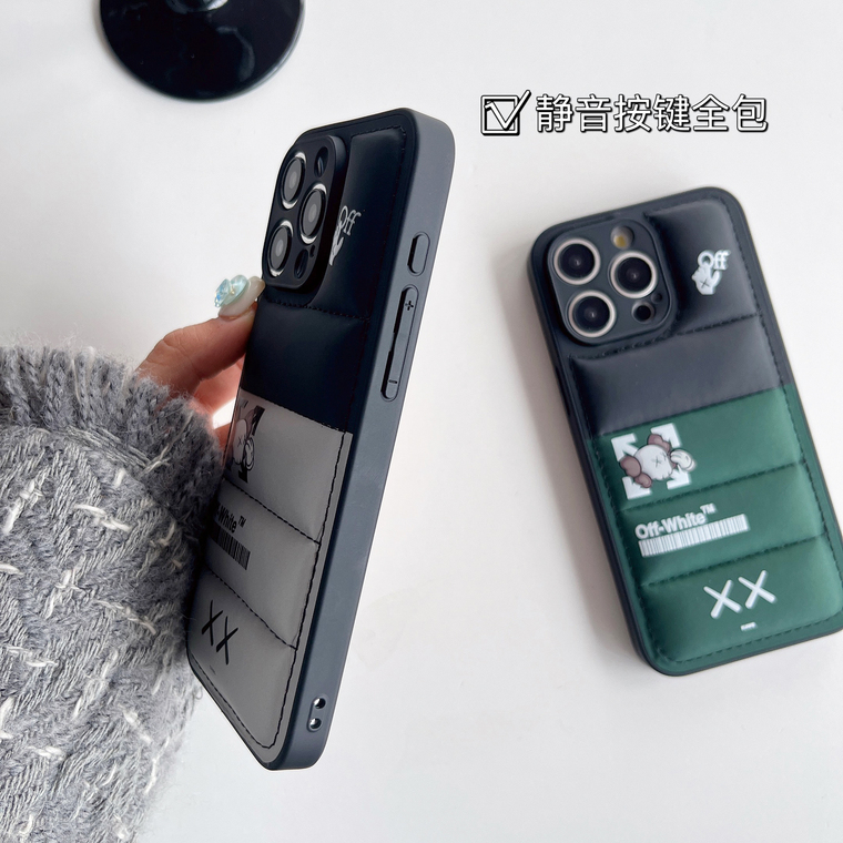 KAWS OFF WHITE Puffy Puffer Down Jacket 15, 14, 13, 12 iPhone Case