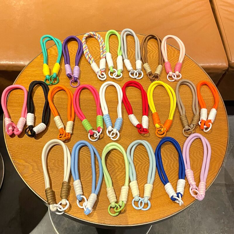 Dopamine Keychain Lanyard DIY Bead Stringing Backpack Pendant Doll Toy Woven Bracelet Phone Case Lanyard
