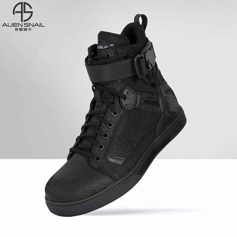 Alien Snail New Riding Shoes Black Samurai Anti-Slip Anti-Fall Motorcycle Locomotive Shoes Ferris Long Riding Boots-Taobao