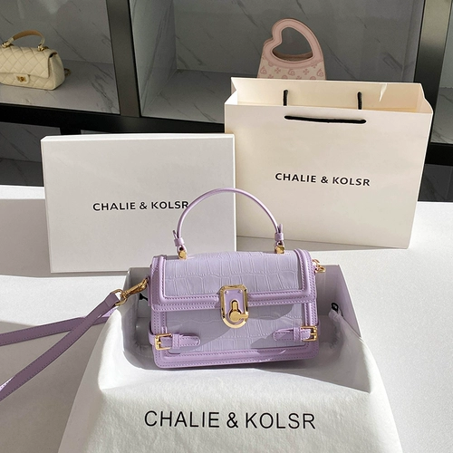 CHALIE&KOLSR Сумка, из натуральной кожи, крокодиловый принт, тренд сезона, премиум класс