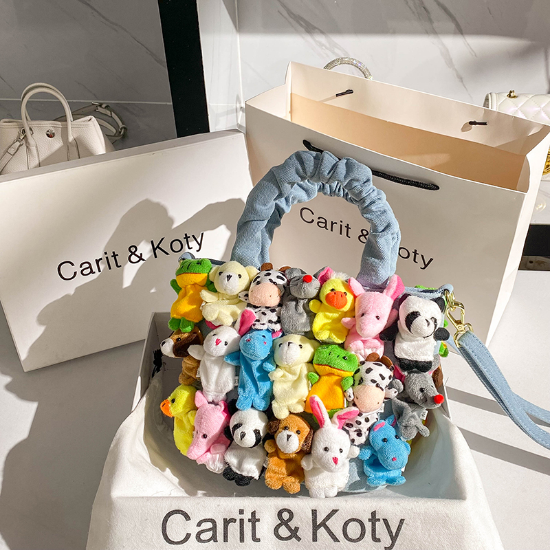 This year's popular niche cute doll vegetable basket bucket bag canvas handbag bag female autumn and winter 2022 new trend