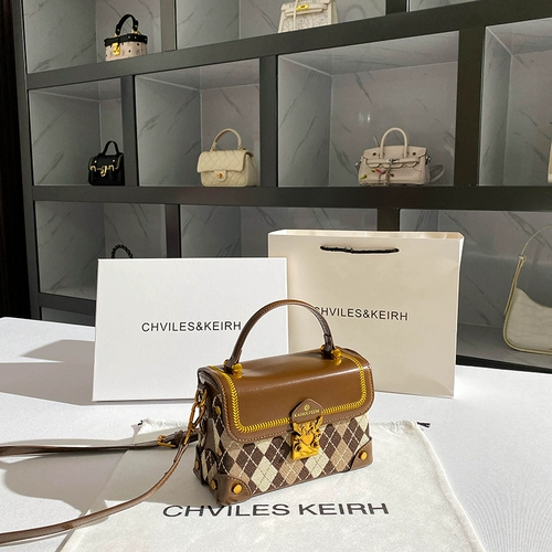 Chalie & Kols в этом году популярные сумки Rombus Box 2024 Новая высококачественная ретро -квадратная сумка