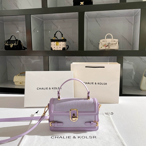 CHALIE&KOLSR Сумка, из натуральной кожи, крокодиловый принт, тренд сезона, премиум класс