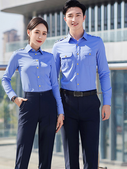 Новая униформа железнодорожных работников 2025 года, рубашка-поло 23-го типа для мужчин и женщин, синяя рубашка с коротким рукавом, рабочая одежда, новая модель униформы железнодорожного персонала