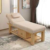 Solid wood beauty salon special massage bed massage physiotherapy bed grain beauty body ear picking bed nail art shop