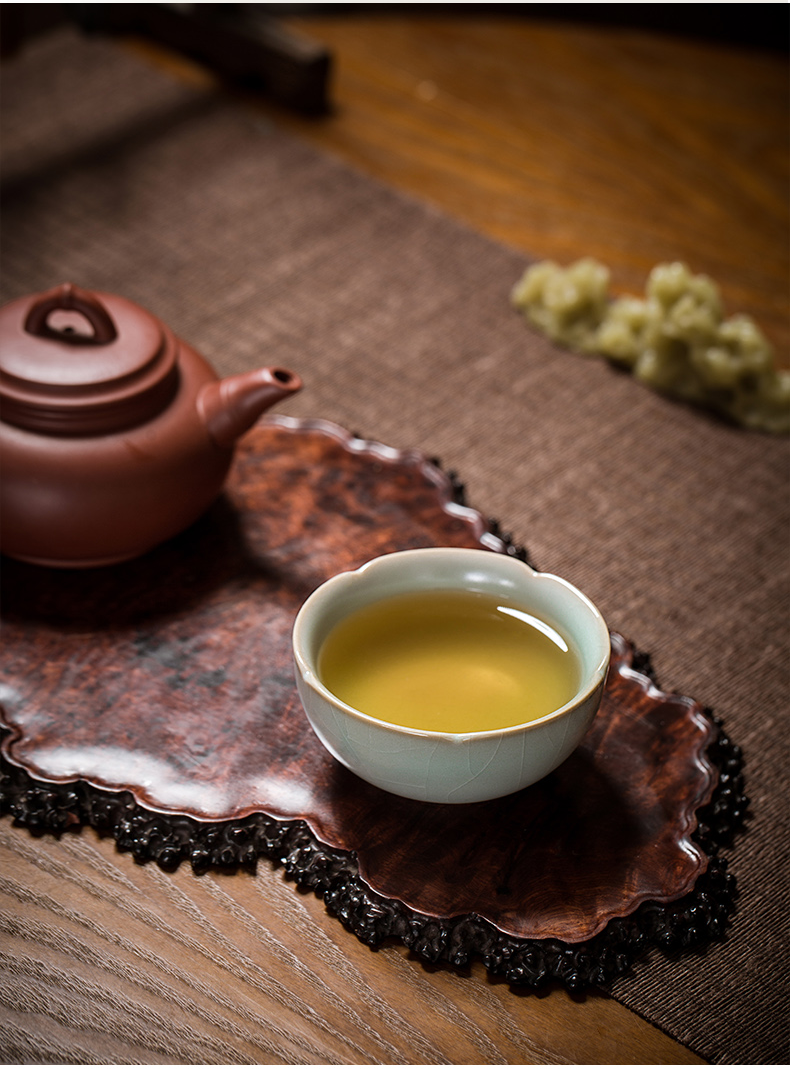 汝窑功夫茶具主人杯喝茶个人专用景德镇手工高端茶盏青瓷品茗单杯