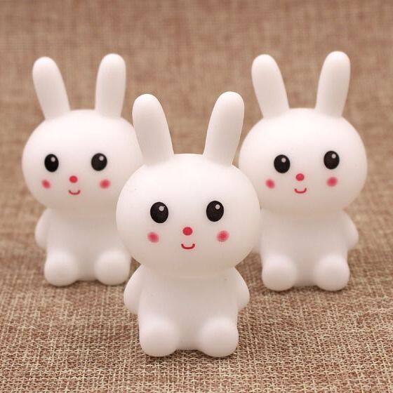 Decompression toy bunny pinch music new cute and cute little white rabbit pinch called play water toy squeezing sound