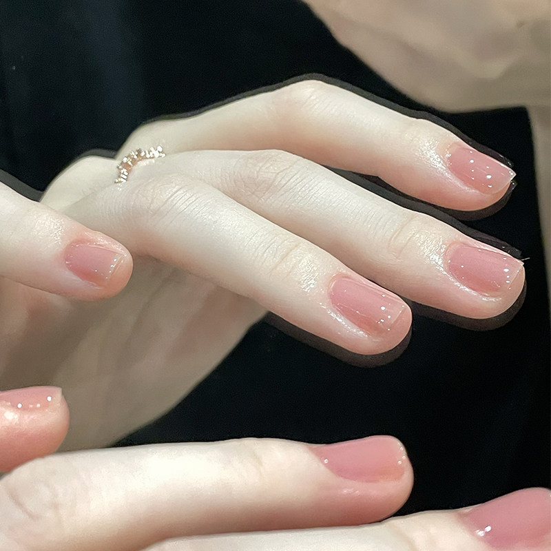 Nude nail polish women's 2022 autumn and winter new no-bake long-lasting quick-drying semi-tearable jelly armor transparent color