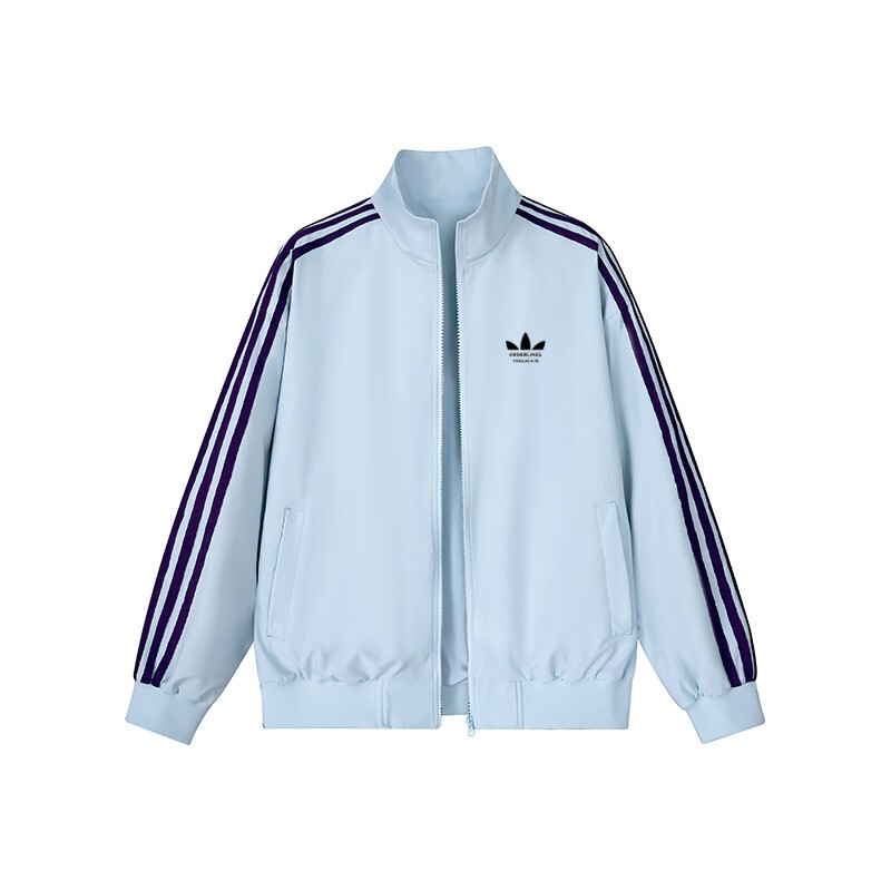 Autumn Clover Jacket for Men 2026 Trendy Brand Youth Three-Stripe Coat Couple Loose Stand-Up Collar Top