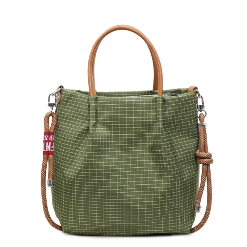 2026 New Waterproof Plaid Japanese-Style Rope Tote Bag Large Capacity Casual Handbag Crossbody Bag