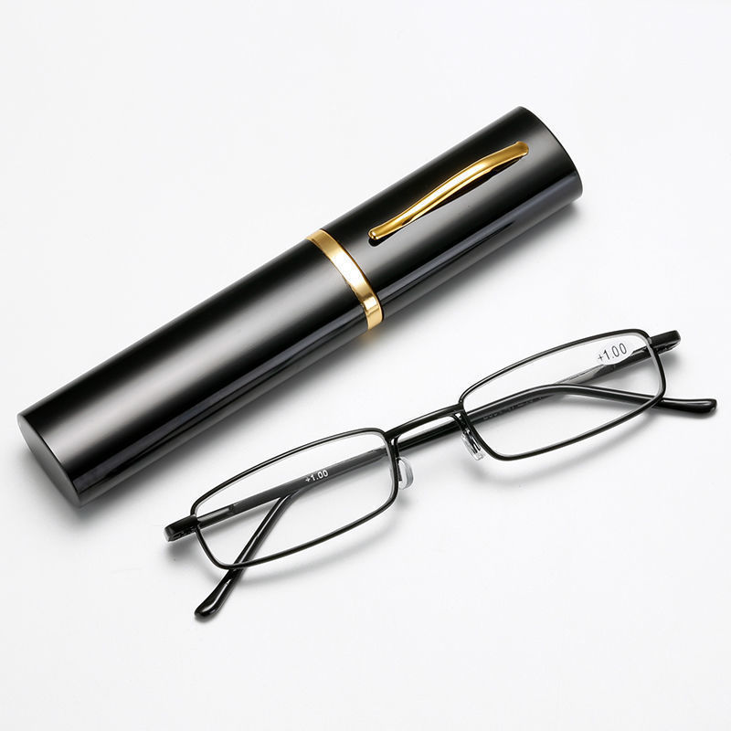 New Pen Holder German Reading Glasses Portable Small Pen Holder Unisex High-Definition Mini Fashionable Ultra-Light Elderly Reading Glasses