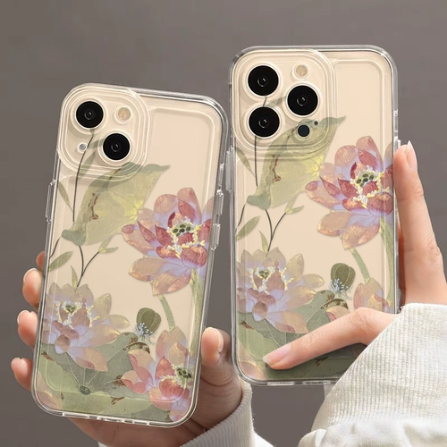 Apple, совместимый iPhone 15, прозрачный силиконовый чехол для телефона, объектив, защитный чехол, 15promax, iphone, 14plus, изысканный стиль, китайский стиль, защита при падении