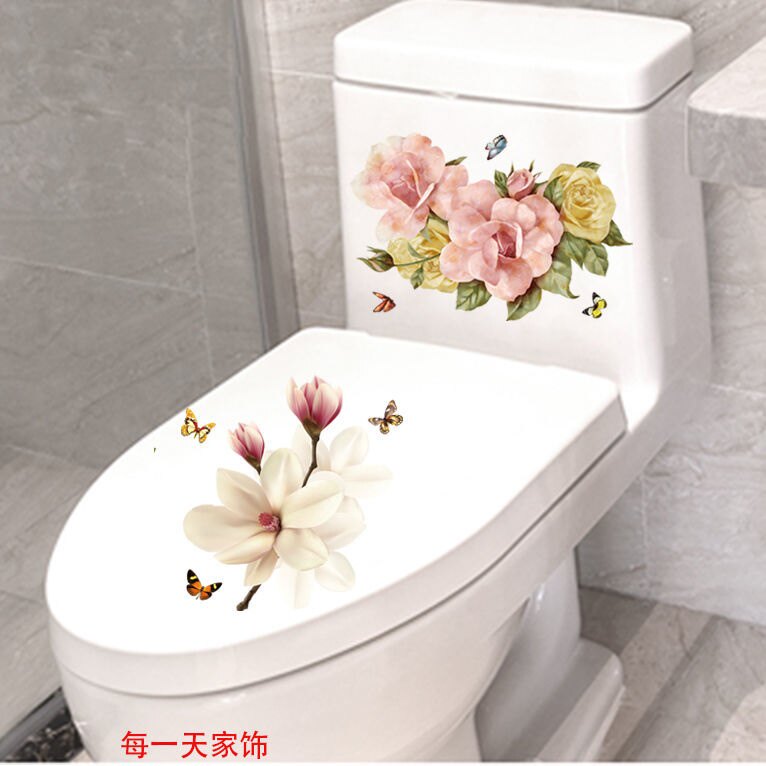 Toilet sticker decoration creative personality bathroom toilet waterproof dressing room toilet cover sticker toilet cover sticker