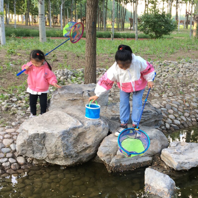 Children's net fishing net fish tank artifact baby tool fishing net fishing net pocket strong fine net large folding catch