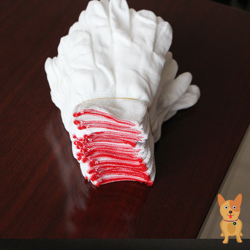 Breathable cotton thread labor insurance pure cotton gauze gloves ultra-thin gauze thin section knitted disposable helper packaging men's and women's single jersey