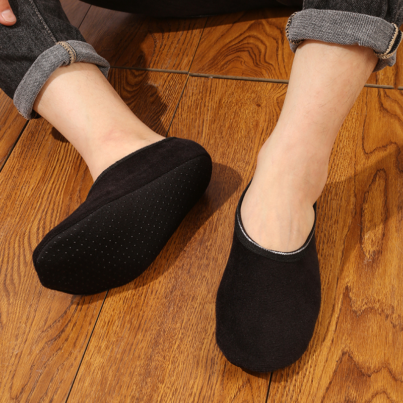 Floor Socks Short Tube Spring and Autumn Men's Home Socks Indoor Socks Non-Slip Warm Insulation Floor Socks