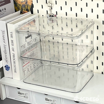 Flip-top storage box transparent acrylic dustproof