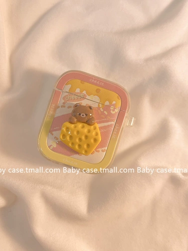 Apple, мультяшная трехмерная цепь, наушники, совместимый iPhone 14, чехол для телефона, креативный силиконовый iPhone13 Pro, защитный чехол, с медвежатами, 14promax, iphone