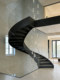 2026 new stairwell crystal chandelier minimalist small duplex building villa living room overhead spiral staircase long chandelier