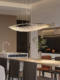 Crystal Dining Room Chandelier, High-End and Elegant Island Bar Lamp for Villa, New Style Personalized Artistic Designer Long Strip Chandelier