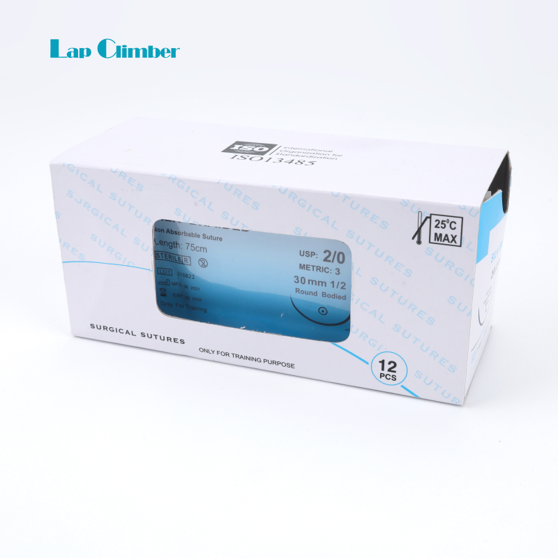 Lapclimber Training-Specific Needle and Thread, Suture Thread with Needle, Laparoscopic Simulation Training Braided Silk Thread