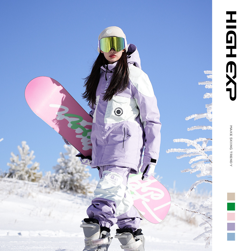 Ski Suit Set for Women with Temperature Control, Rechargeable Heating, Men's Sports Jacket, Winter Warm Single and Double Board Jacket