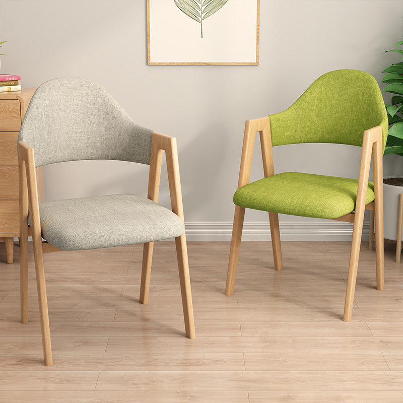 Weijifeng Solid Wood Dining Chair Household Internet Celebrity Makeup Chair Desk Chair Milk Tea Shop Chair Bedroom Back Chair Computer Chair