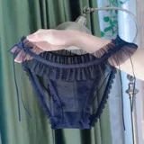 Милые кружевные трусы, тонкие дышащие комфортные хлопковые антибактериальные сексуальные штаны