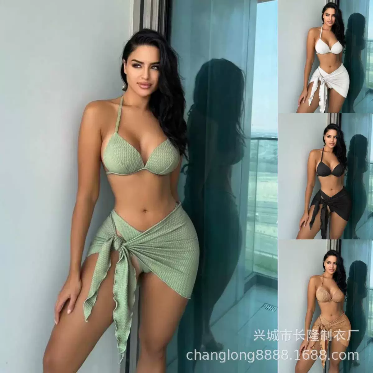Bikini Split Swimsuit Women's Three Piece Set Swimming Style