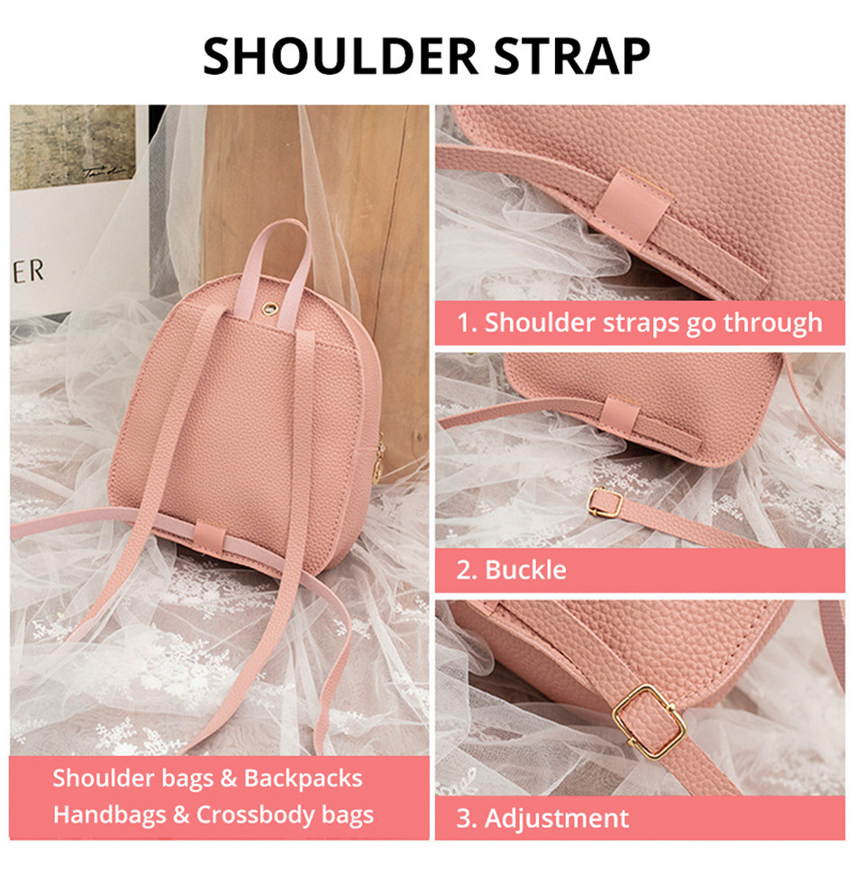 рюкзак None Other Mini Backpack Women PU Leather Shoulder Bag For Teenage Girl