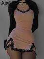 Altgoth Vintage Gothic Princess Dress Женщины Dark Harajuku La        