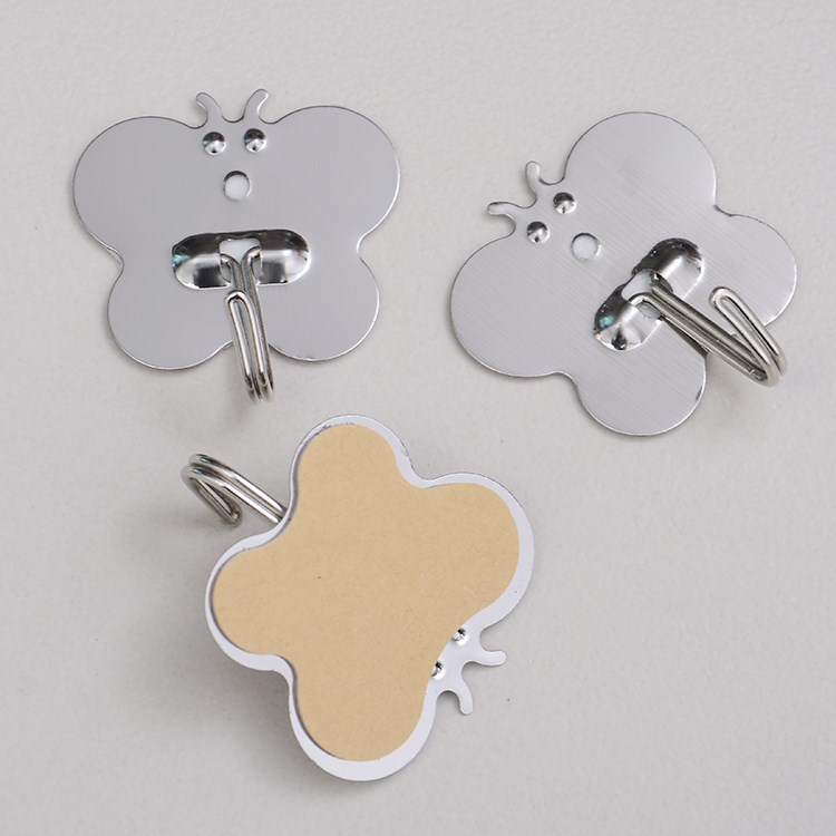 Stainless Steel Powerful Adhesive Hook Free to punch Hook Kitchen Make-up Room Wall Wardrobe Door Rear Clothing Hook Home Patch Hook