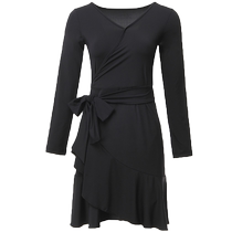 Latin dance clothing new dress adult dance clothing performance clothing dance skirt black national standard dance skirt female practice clothing