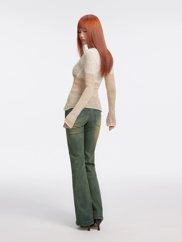 Ретро штаны, джинсы, в американском стиле, по фигуре, облегающий крой