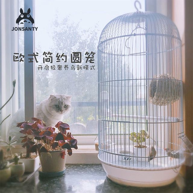Stainless steel bird cage large bird cage parrot cage large round square bird cage bird supplies wrought iron bird cage stainless steel
