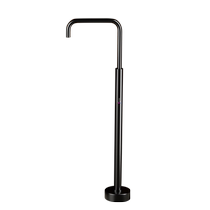 Hotel and B&B black and gold column-type integrated wash basin manual faucet floor-standing induction column basin faucet