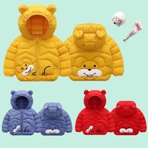Autumn and winter childrens down padded jackets boys and girls baby light padded jackets childrens warm jackets childrens hooded tops