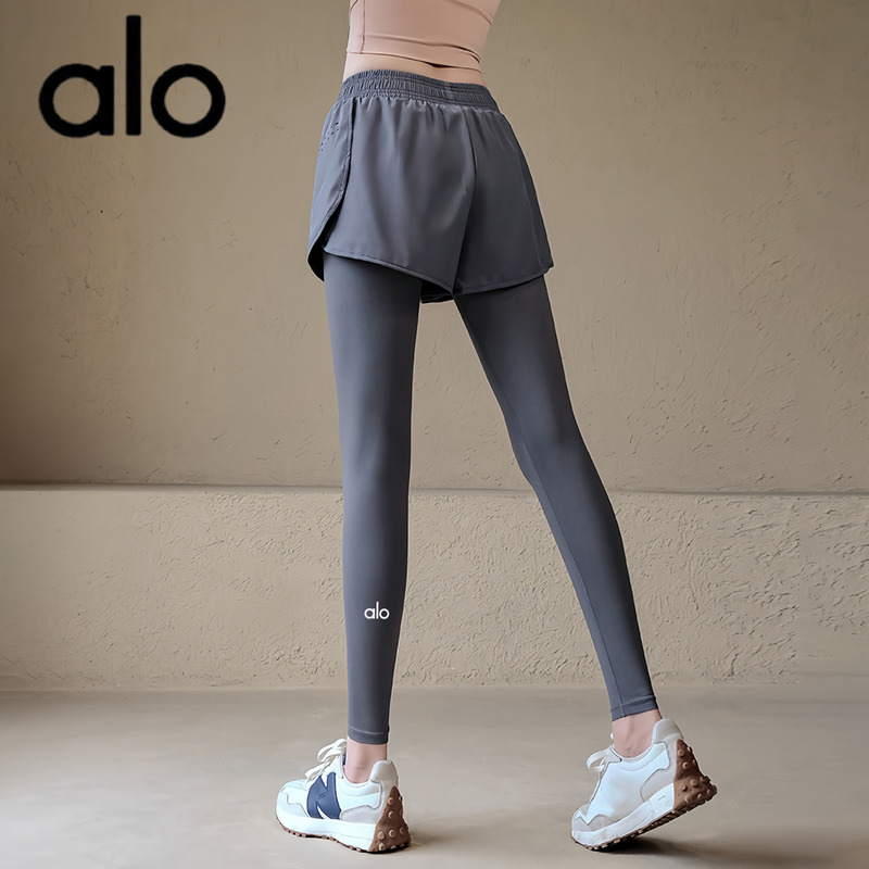 Aio Fake Two-Piece Yoga Pants for Women, High-Waisted, Butt-Lifting, Suitable for Running, Training, Fitness, Tight-Fitting Sports Leggings, All-Season Style Aio Fake Two-Piece Yoga Pants for Women, High-Waisted, Butt-Lifting, Suitable for Running, Training, Fitness, Tight-Fitting Sports Leggings, All-Season Style