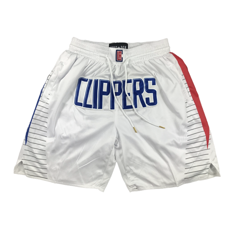 Basketball Shorts Clippers Leonard Harden American-Style Embroidered Loose Sports Shorts Summer Essentials