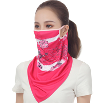 High-end 21 new cycling head scarf cover T mask anti-UV face towel hanging ear scarf sunbathing for men and women sports luxury