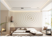 Water ripple shape GRG plaster custom water drop lamp panel front desk special-shaped ceiling shopping mall theater background wall