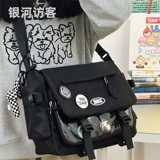 Универсальная брендовая сумка на одно плечо, трендовая вместительная и большая сумка через плечо, подходит для студента, в корейском стиле