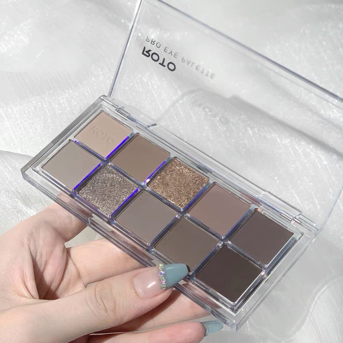 Lanpo earth color eyeshadow palette ins super hot 2023 new official flagship store mini small plate portable