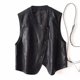 Outlet clearance leaked leather vest jacket women's autumn and winter irregular sleeveless waistcoat top