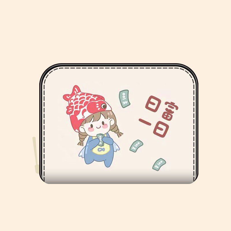 Cute cartoon anti-theft tattoo girl card package small large capacity multi-card motor vehicle driving license leather female