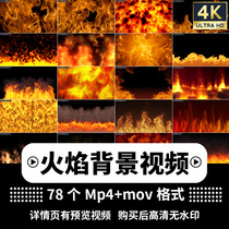 4k flame seedling burning martial arts taekwondo stage party performance LED background VJ video material bar