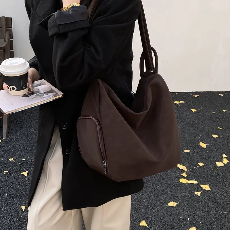 New Style Velvet-Feel Versatile Women's Bag with Multiple Carrying Options, Large Fashionable High-Capacity Crossbody Bag, Shoulder Bag, Backpack
